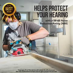 3M Worktunes Connect Bluetooth Hearing Protection Earmuffs 26dB Noise Reduction