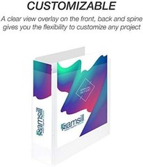 Versatile 4-Inch D-Ring Binder, 775 Sheets, Customizable Clear Cover, 2 Pack