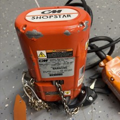 CM SHOPSTAR 300 Lb Electric Chain Hoist 115V 16FPM 10 Ft Reach W/Cord Reel