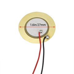Ruiwaer 12PCS 27mm Piezo Disc Element Sensor with Wire, Piezoelectric Pickup…