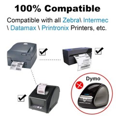 4 Rolls 250/Roll 4″ x 6″ Direct Thermal Shipping Labels for Zebra GX420D LP-2442