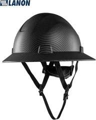LANON Full Brim Hard Hat, OSHA Construction Work Approved, Grey Dots Design,…
