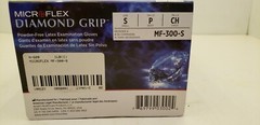 ANSELL MF-300-S MICROFLEX DIAMOND GRIP DISPOSABLE LATEX GLOVES, SMALL 100 CT NIB