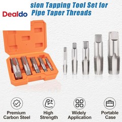 5-Piece NPT Pipe Tap Set, NPT Tap and Die Set with 1/8″, 1/4″, 3/8″, 1/2″ and 3/