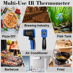 New Best FKM Laser Thermometer Gun -58F1112F-50C600C,Non Contact Infrared for