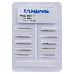 Dental Diamond Bur Flame Fine FG Burs 863/012F 250-012 High Speed Burr Red
