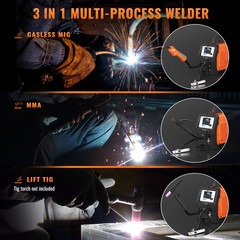 Light Weight 110V/220V 145A Flux MIG Welder Lift-TIG Stick 3 in1 Welding Machine