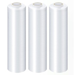Cast Hand Stretch Wrap High Clarity Wrapping Plastic Film, 18″ x 1500′, 70 Gauge