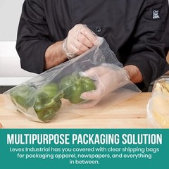 Multiple Sizes Clear Poly Bags 3-Mil Flat Open Top Plastic Packaging Packing