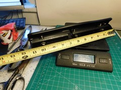 Adjustable Heavy-Duty Three Hole Manual Paper Punch with punch out catcher