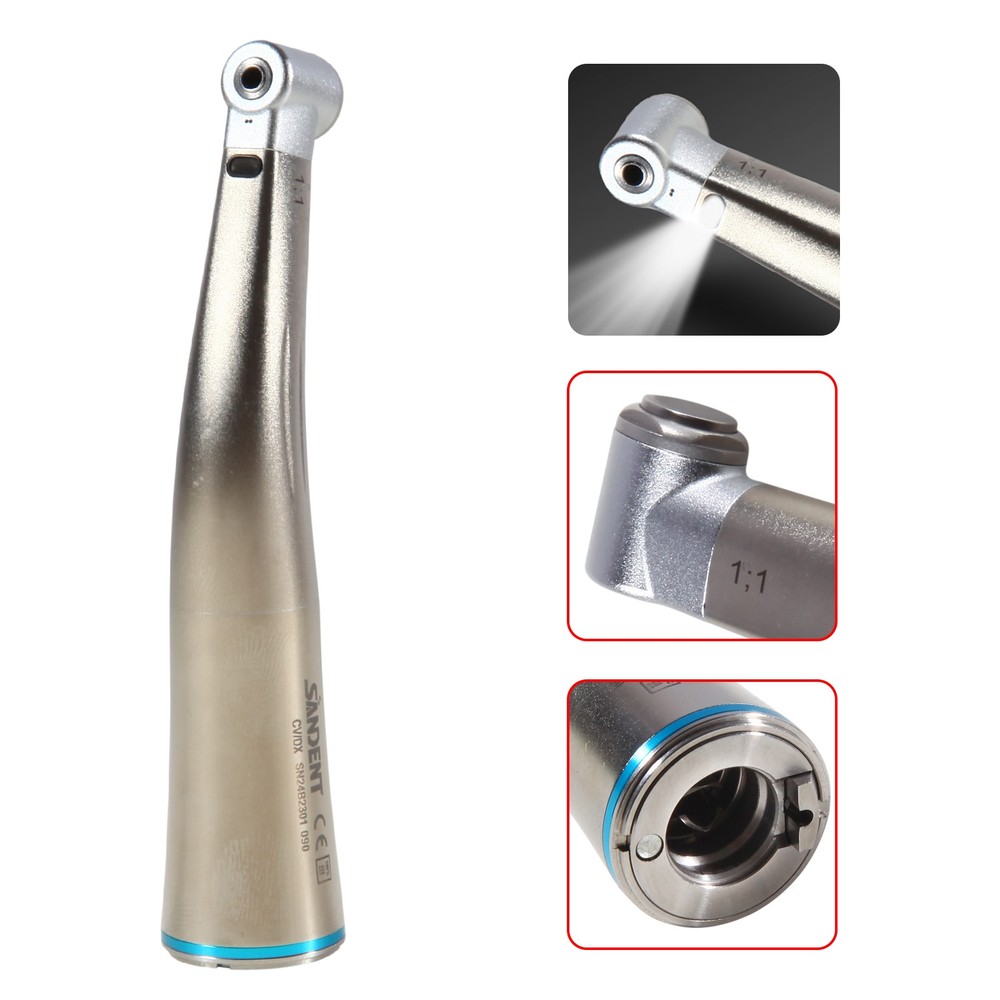 Dental Contra angle LED Fiber Optic Contra Angle Handpiece 1:5 /1:1/ 20:1 USA