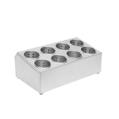 8 Compartment Stainless Steel Flatware Holder Commercial Silverware Organizer