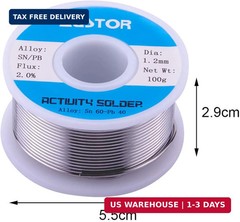 AUSTOR 60-40 Tin Lead Rosin Core Solder Wire for Electrical Soldering (1.2mm, 10
