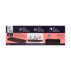 Four Seasons Courtyard 18″ Modern Floating Shelf Holds 15 lbs, 2 Pack, Espresso