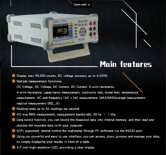 OWON XDM2041 3.7” 55000 Counts auto range True RMS Desktop Digital Multimeter