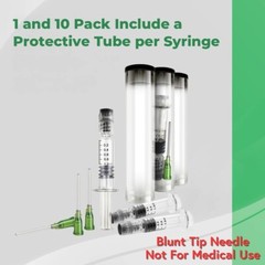 Kopperko 10 Pack 1ml Borosilicate Glass Luer Lock Syringes – Heat Resistant