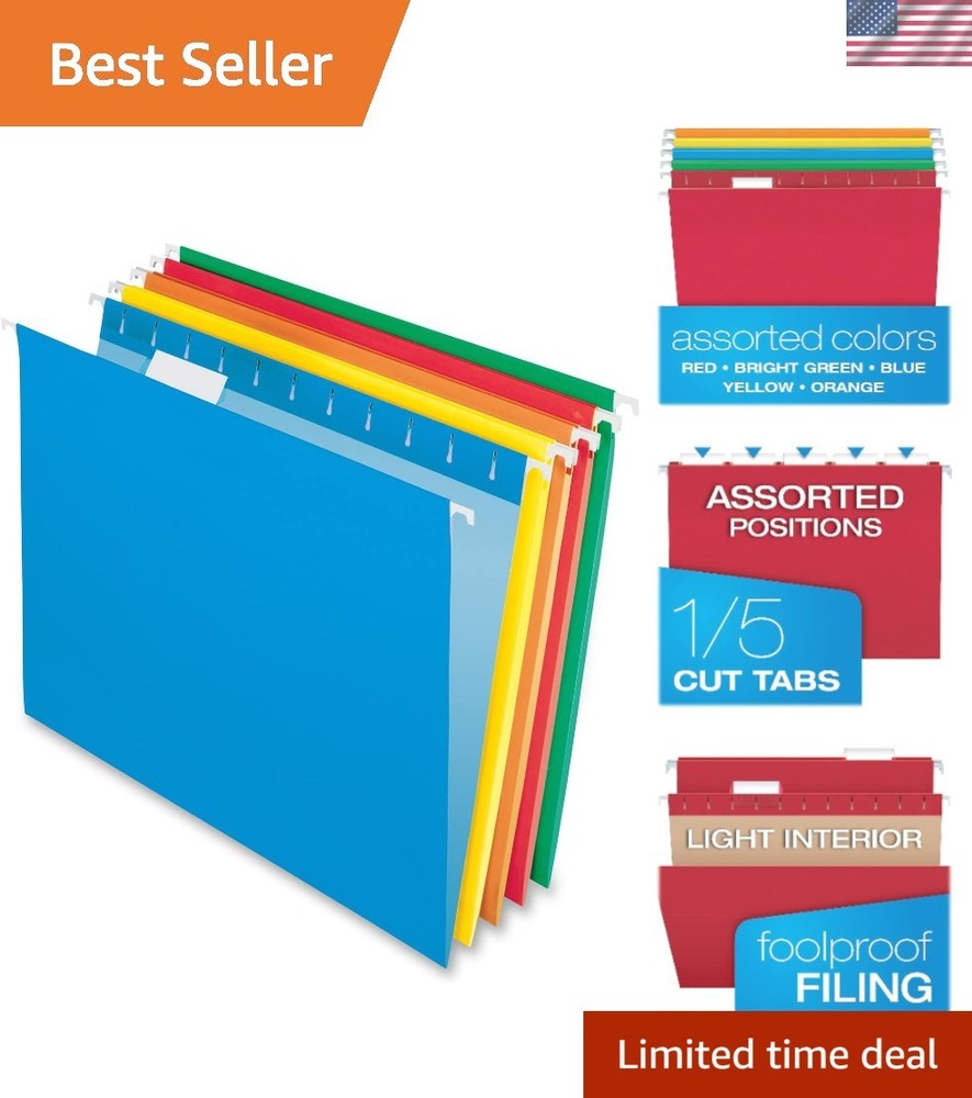 Customizable 25 Pack Hanging File Folders – Eco-friendly & Stylish Color Options
