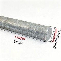 99.9% Pure Zinc Rod, Marine Anticorrosion, Pure Metal Zinc Anode, Round Zinc Bar