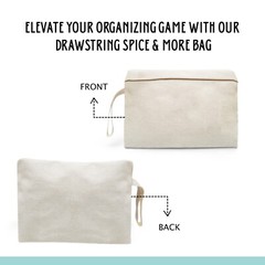 9 x 7.5 Inches Canvas Cotton Reusable Storage Premium Zipper Cosmetic Bags