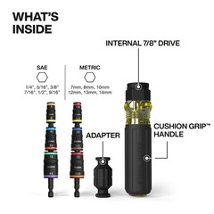 Klein Tools 32914HD 14-in-1 Impact Rated Flip Socket Set