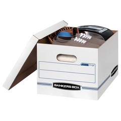 Bankers Box STOR/FILE Storage Boxes, Standard Set-Up, Lift-Off Lid,