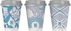 12 oz Insulated Disposable Paper Coffee Cups – 60 Count for Hot & Cold Beverages