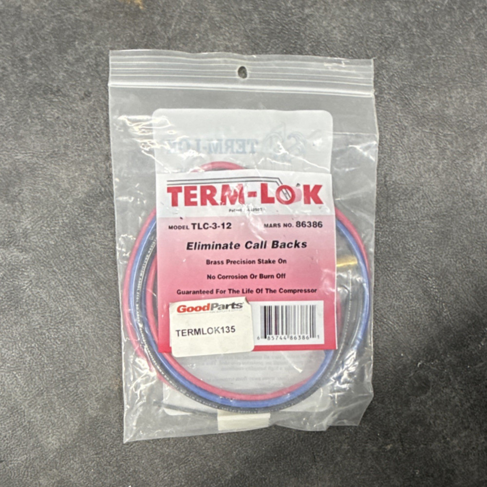 TERM-LOK TLC-3-12 Compressor Terminal Repair Kit Brass Red Blue 86386 TERMLOK135