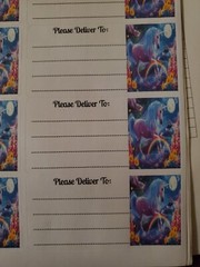 3 Sheets please deliver to address shipping labels (PDT) pen pal, mail