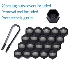 Acorn M12x1.5 Black Spline Lug Nuts – Set of 20, 12mm X 1.5 X 35mm,