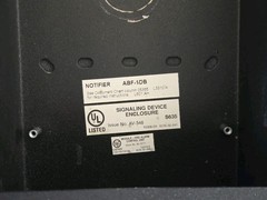 NOTIFIER ABF-1DB SEMI-FLUSH MOUNT ANNUNCIATOR BACKBOX W/ LOCKING DOOR PRE-OWNED