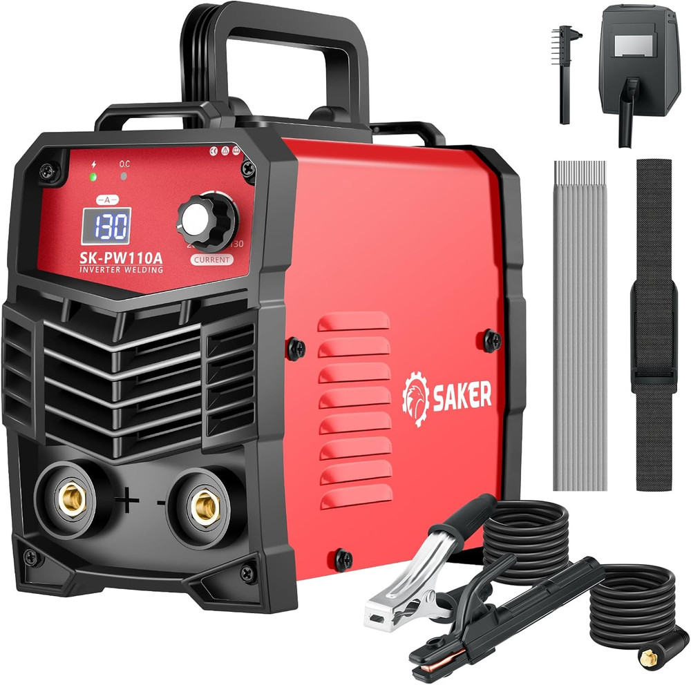 Mini Stick Welder, 110V Portable Welding Machine, 20-130A Arc Welder with Smart
