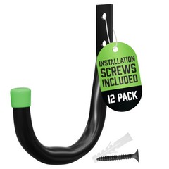 PRIMERIVER Heavy Duty Garage Storage Hooks | J-Hook Wall Mount Hangers with S…