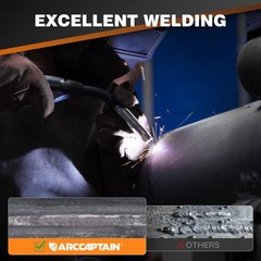 ARCCAPTAIN 135A MIG Welder Large LED Display Welder Flux Core MIG Lift TIG Stick