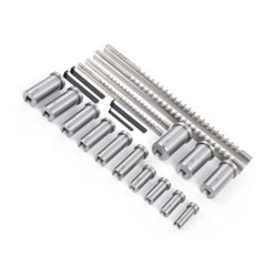 Keyway Broach Kit 22 Pcs Keyway Broach Set Collared Bushing Shim Set Fitted Box