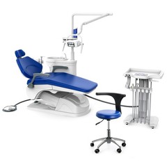 Dental Unit Chair Computer Control PU Leather DC Motor +Doctor Stool TJ2688-A1