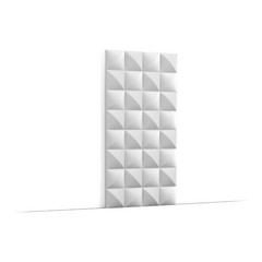 Outwater 9-7/8″ x 78-3/4″ Primed White Cobble 3D Wall Panel (7 Pack)