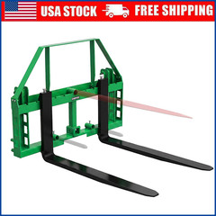 4000 LBS Pallet Fork Frame & 48″ Fork Blades, 2″ Hitch Receiver for JD Tractors