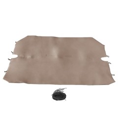 Bench Seat Cover Ford Chevy Dodge Full Size Trucks PU Leather Beige Deluxe