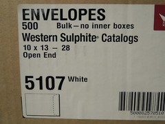 Open End Catalog Envelopes, 10″ x 13″, 28#, White, Center Seam – BOX OF 450