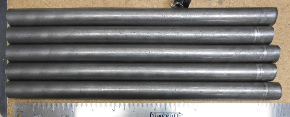 (5) pieces 12L14 SOLID Carbon Steel CF round stock 7/8″ (0.875) 12″ RND -cutoffs
