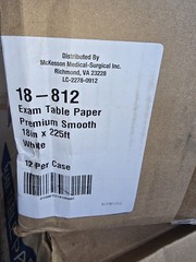 McKesson Medical Exam Table Paper Premium White Smooth 18in x 225ft 12 Rolls