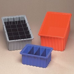Akro-Mils 33224Grey Industrial Grade Polymer, Divider Box, Gray, 22 3/8 In L, 4