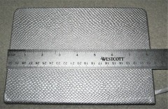 ECCOLO METALLIC SILVER SNAKE EMBOSSED WORLD TRAVELER LINED JOURNAL #OD438B