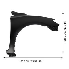 Front Right Fender Primed Black 2016-2019 Nissan Sentra Passenger F31003YUAA