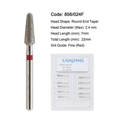 Dental Burs Diamond FG Round End Taper Cylinder High Speed Friction Grip 850 856