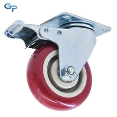 4 Pcs 4 Inch Caster Wheels Locking Casters With Brake Swivel Plate Castors