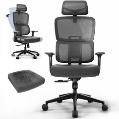 VIVO Ergonomic Mesh Office Chair with Lumbar Support, Adjustable Height, Black