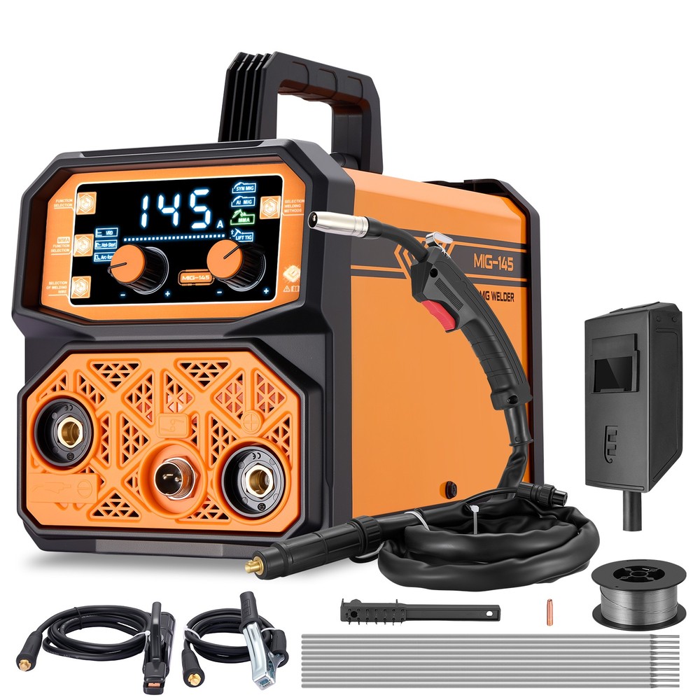 Home Use Welder 145A 3-in-1 Flux Core MIG No Gas Stick TIG Welding Equipment
