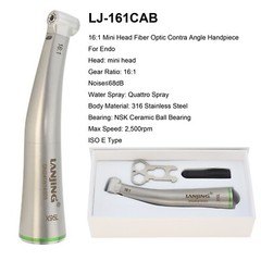 LANJING Dental Endo Handpiece 16:1 Mini Head Contra Angle Fiber Optic ISO E Type