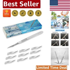 Surgical Grade Sterile Blades – 10pcs Carbon Steel Scalpel Set for Medical Use